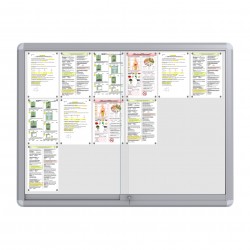 MAXI Sliding Notice Board &ndash; Magnetic 18 x DIN A4