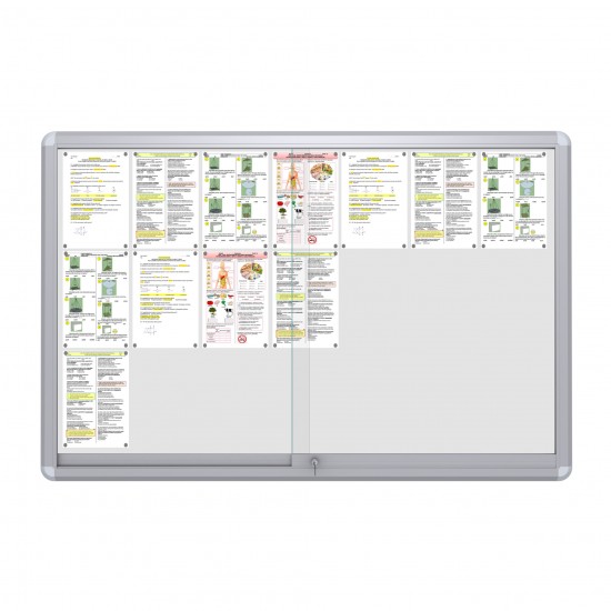 MAXI Sliding Notice Board &ndash; Magnetic 21 x DIN A4