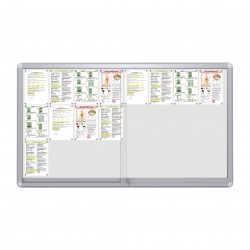 MAXI Sliding Notice Board &ndash; Magnetic 24 x DIN A4