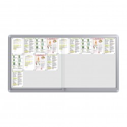 MAXI Sliding Notice Board &ndash; Magnetic 27 x DIN A4