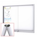 MIDI Sliding Doors Free Standing Noticeboard - Magnetic