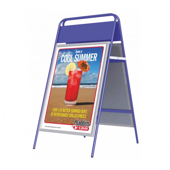 Basic Steel A Board with Snap Frame &ldquo;with Header&rdquo; - A1 (594 mm. x 841 mm.)